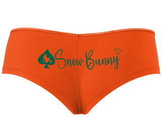 Snow Bunny - Queen of Spades - Orange Boyshort