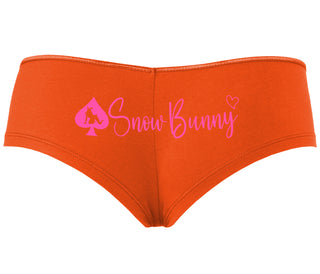 Snow Bunny - Queen of Spades - Orange Boyshort