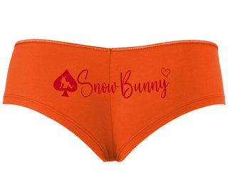 Snow Bunny - Queen of Spades - Orange Boyshort