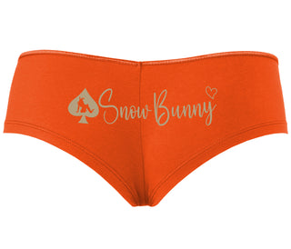 Snow Bunny - Queen of Spades - Orange Boyshort