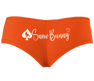 Snow Bunny - Queen of Spades - Orange Boyshort