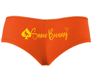 Snow Bunny - Queen of Spades - Orange Boyshort