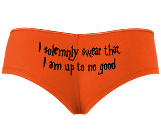 I Solemnly Swear I Am Up To No Good - Orange Boyshort
