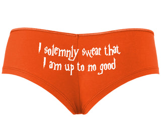 I Solemnly Swear I Am Up To No Good - Orange Boyshort