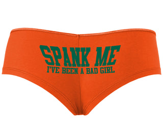 Spank Me I've Been A Bad Girl - Orange Boyshort