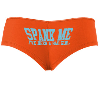Spank Me I've Been A Bad Girl - Orange Boyshort