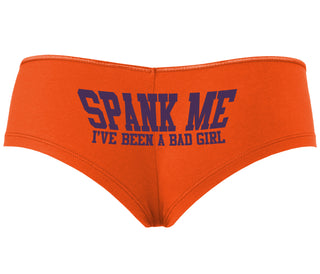 Spank Me I've Been A Bad Girl - Orange Boyshort