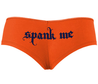 Spank Me - Goth Font - Orange Boyshort