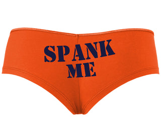 Spank Me. Stencil Design - Orange Boyshort