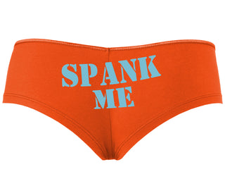 Spank Me. Stencil Design - Orange Boyshort