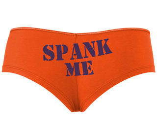 Spank Me. Stencil Design - Orange Boyshort