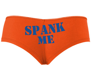 Spank Me. Stencil Design - Orange Boyshort