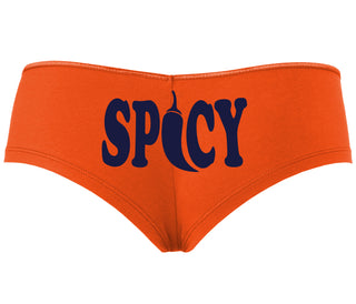 Spicy - Cute Pepper Logo - Orange Boyshort