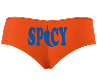 Spicy - Cute Pepper Logo - Orange Boyshort