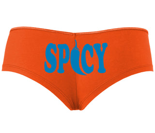 Spicy - Cute Pepper Logo - Orange Boyshort