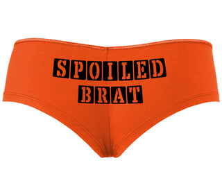 Spoiled Brat - Block Design - Orange Boyshort
