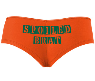 Spoiled Brat - Block Design - Orange Boyshort