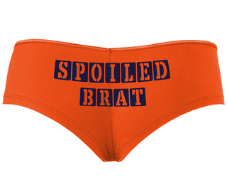 Spoiled Brat - Block Design - Orange Boyshort