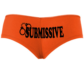 Submissive - Cuff Logo - Orange Boyshort