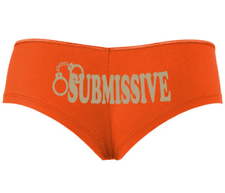 Submissive - Cuff Logo - Orange Boyshort