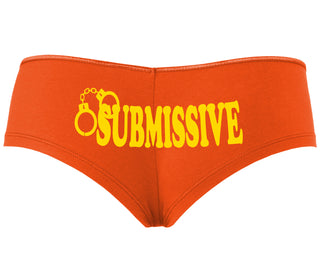 Submissive - Cuff Logo - Orange Boyshort