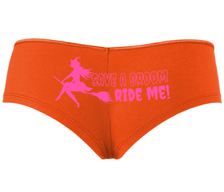 Save A Broom - Ride Me - Witch - Orange Boyshort