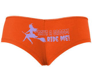 Save A Broom - Ride Me - Witch - Orange Boyshort