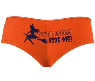 Save A Broom - Ride Me - Witch - Orange Boyshort