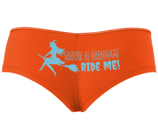 Save A Broom - Ride Me - Witch - Orange Boyshort