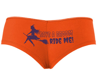 Save A Broom - Ride Me - Witch - Orange Boyshort