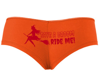 Save A Broom - Ride Me - Witch - Orange Boyshort