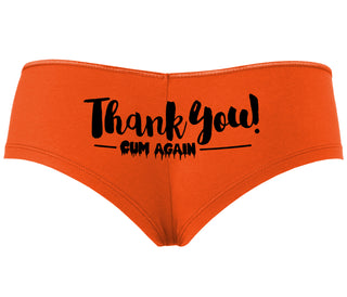 Thank You Cum Again - Orange Boyshort