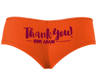 Thank You Cum Again - Orange Boyshort