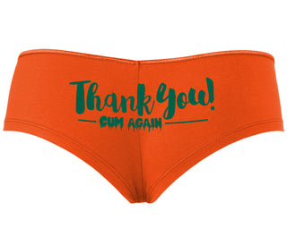 Thank You Cum Again - Orange Boyshort