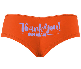Thank You Cum Again - Orange Boyshort