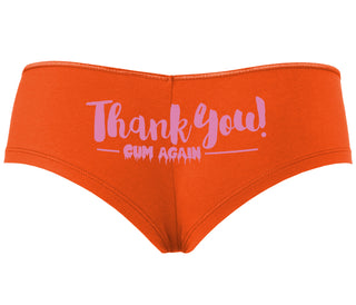 Thank You Cum Again - Orange Boyshort