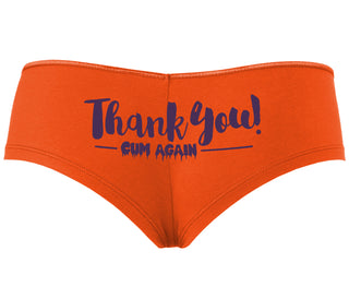 Thank You Cum Again - Orange Boyshort