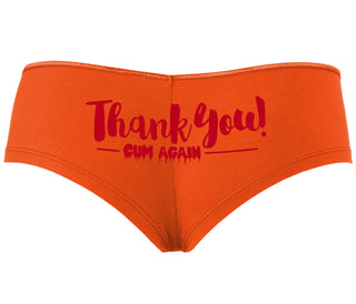 Thank You Cum Again - Orange Boyshort