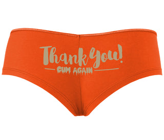 Thank You Cum Again - Orange Boyshort