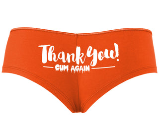 Thank You Cum Again - Orange Boyshort