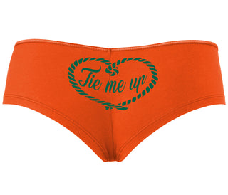Tie Me Up - Cute Rope Design - Orange Boyshort