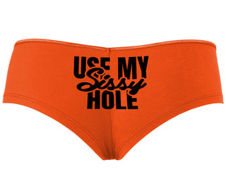 Use My Sissy Hole - Orange Boyshort