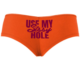 Use My Sissy Hole - Orange Boyshort