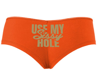 Use My Sissy Hole - Orange Boyshort