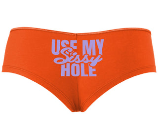 Use My Sissy Hole - Orange Boyshort