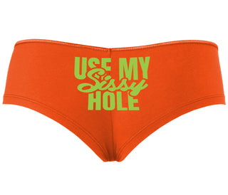 Use My Sissy Hole - Orange Boyshort