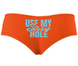 Use My Sissy Hole - Orange Boyshort