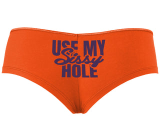 Use My Sissy Hole - Orange Boyshort