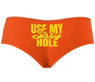 Use My Sissy Hole - Orange Boyshort