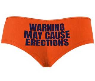Warning May Cause Erections - Orange Boyshort